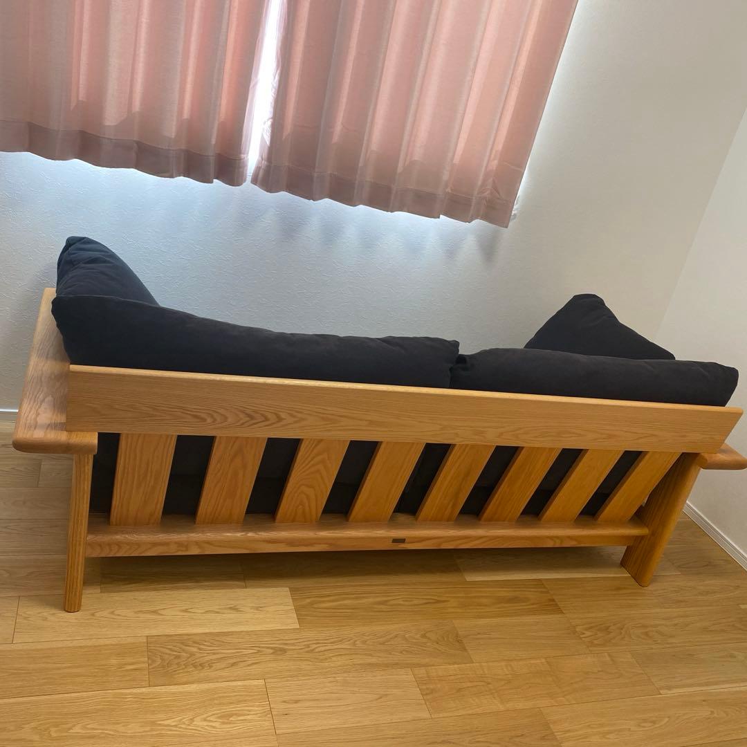 free0120　ミヤモト家具　カウチソファー　ブラック