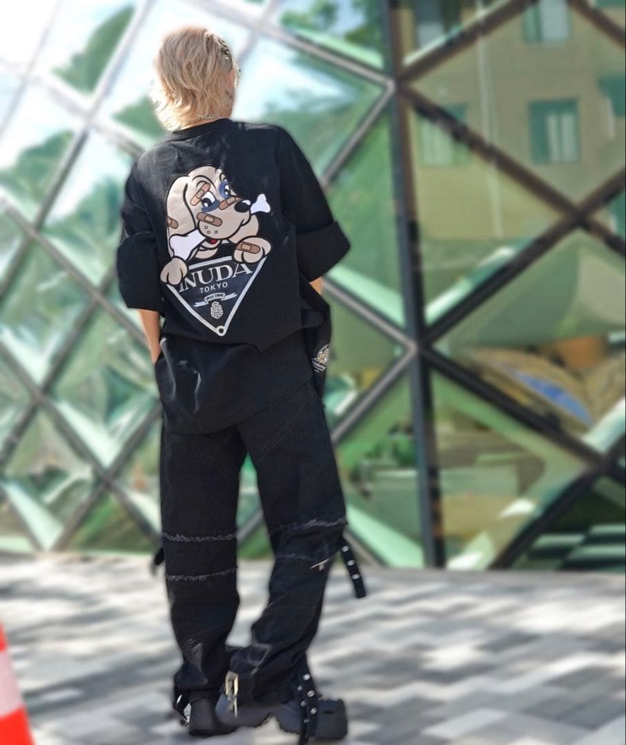 【新品未開封】GAxGALFY-INUDA 三角マーク Tee ブラック 中型犬