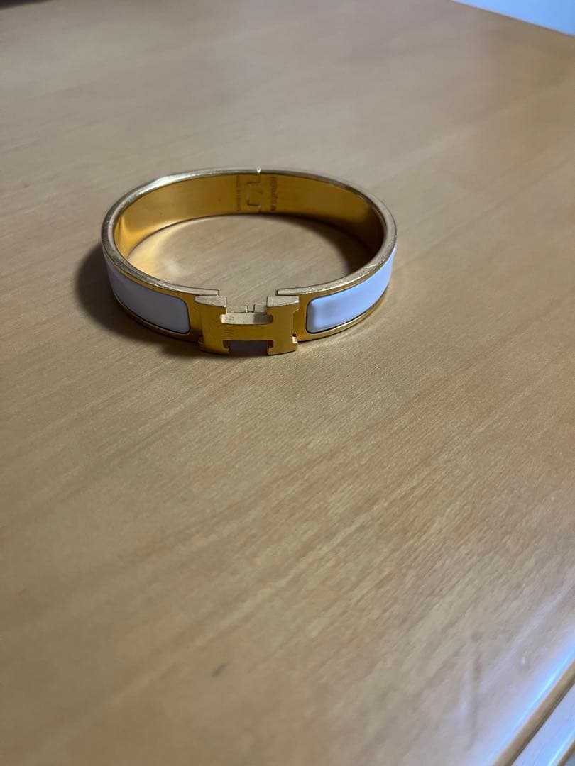 HERMES エルメス ブレスレット バングル \"クリック アッシュ　白ゴールド