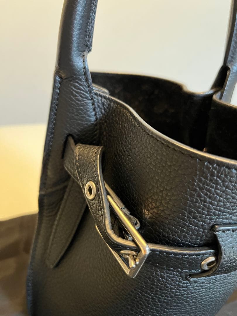 美品✨✨ セリーヌ　ナノレザー ビッグバケットバッグ サッチェルバッグ　ブラック