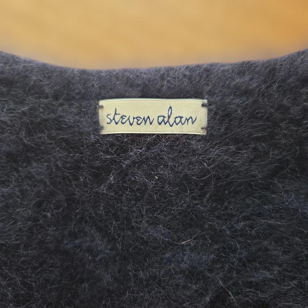 Steven Alan　オーストラリアンウール ミックス ニットベストネイビー