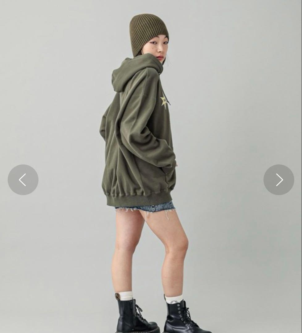 トップス X-girl BUTTERFLY ZIP UP HOODIE