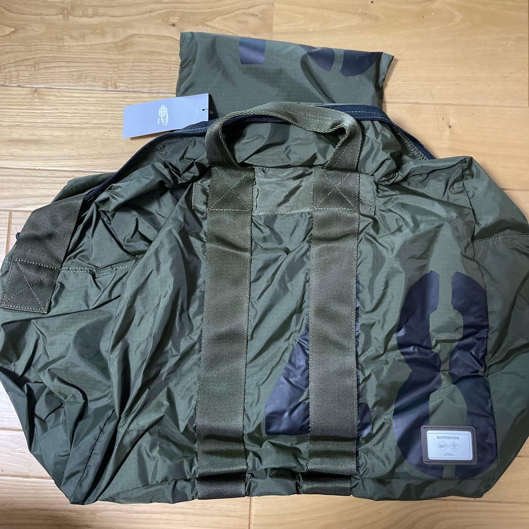 B.YOSHIDA オリーブ カモフラージュ バッグ　折りたたみ　ボストンバッグ