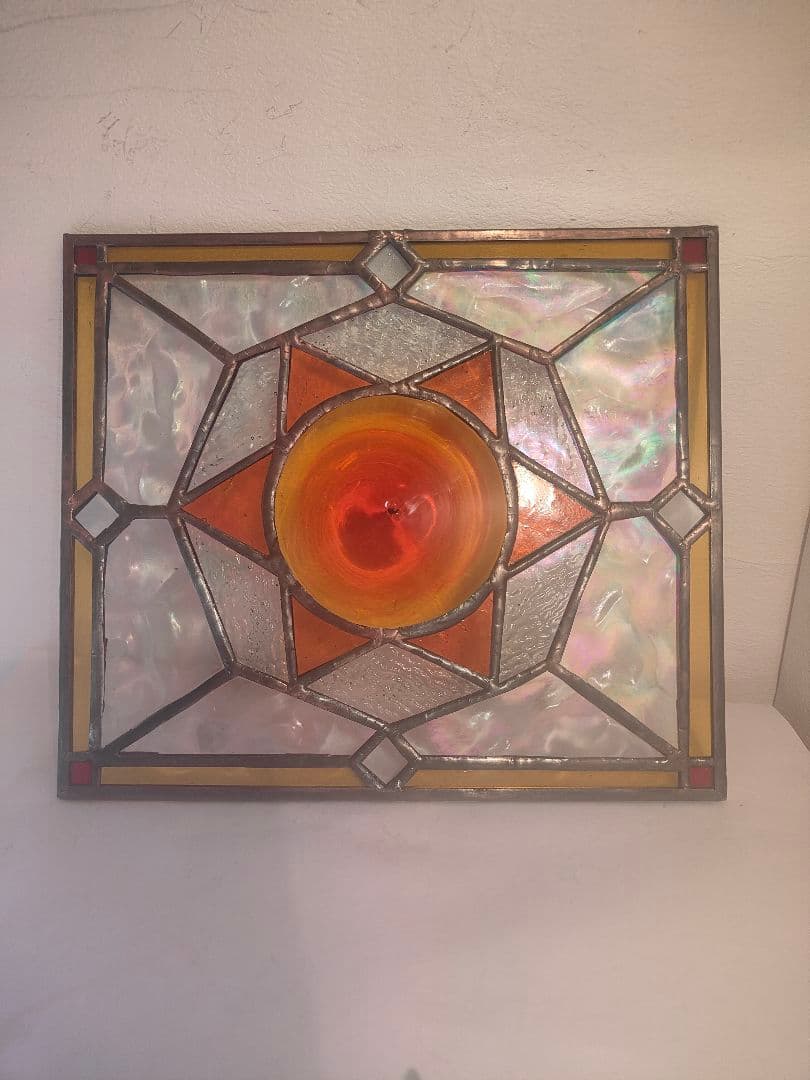 くりりんく　ステンドグラス　お日さまモチーフのパネル