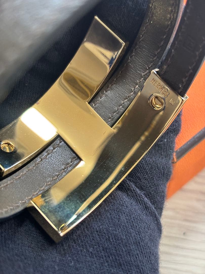 HERMES エルメス プスプス ブレスレット ゴールド レザー