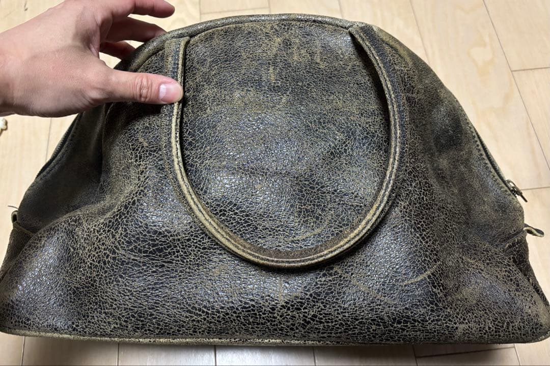 オマケ付き！Jas-M.B ジャスエムビー　ボストンバッグ　デストロイレザー加工