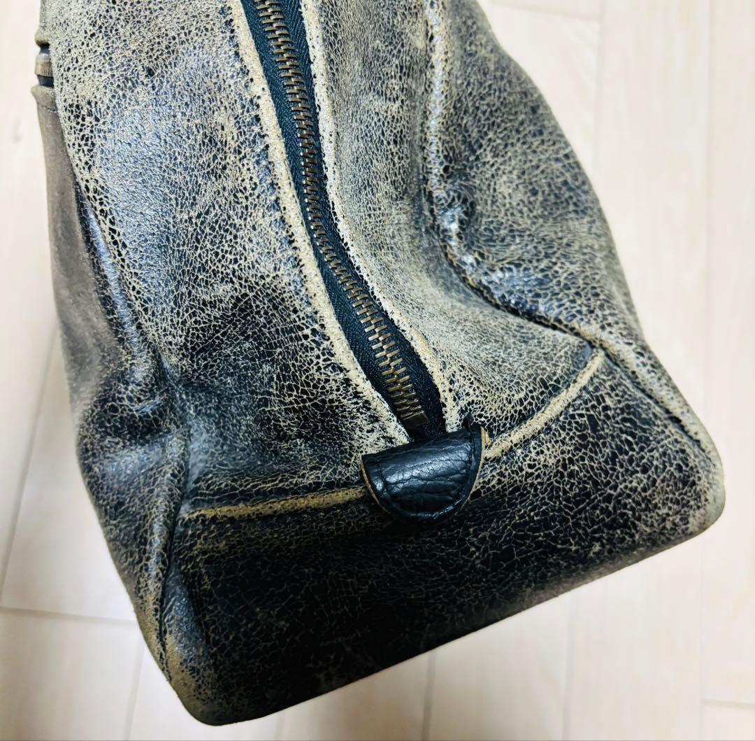 オマケ付き！Jas-M.B ジャスエムビー　ボストンバッグ　デストロイレザー加工