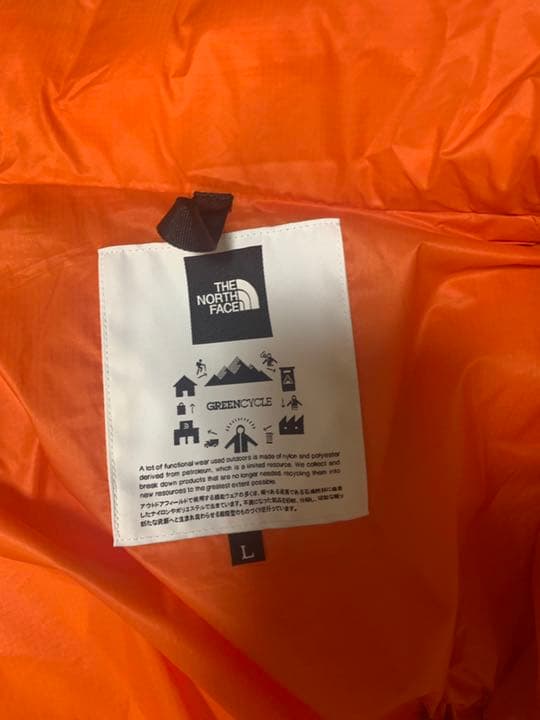 the north face ノースフェイス　ダウンジャケット　オレンジ