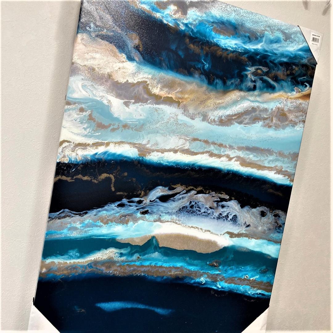 訳アリ／キャンバスアートミッドナイトタイドブルージェルコート／4251418