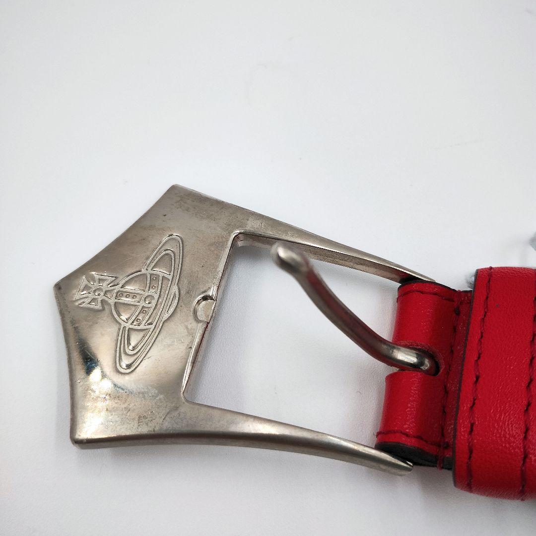 Vivienne Westwood✨️オーブ　バックル　ベルト　シルバー　レッド