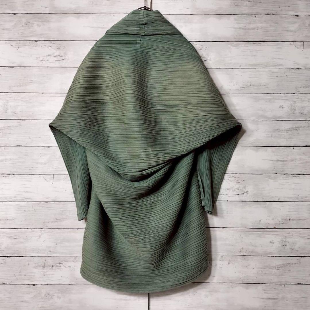 プリーツプリーズ イッセイミヤケ 変形カーディガン ジャケット ミドル丈