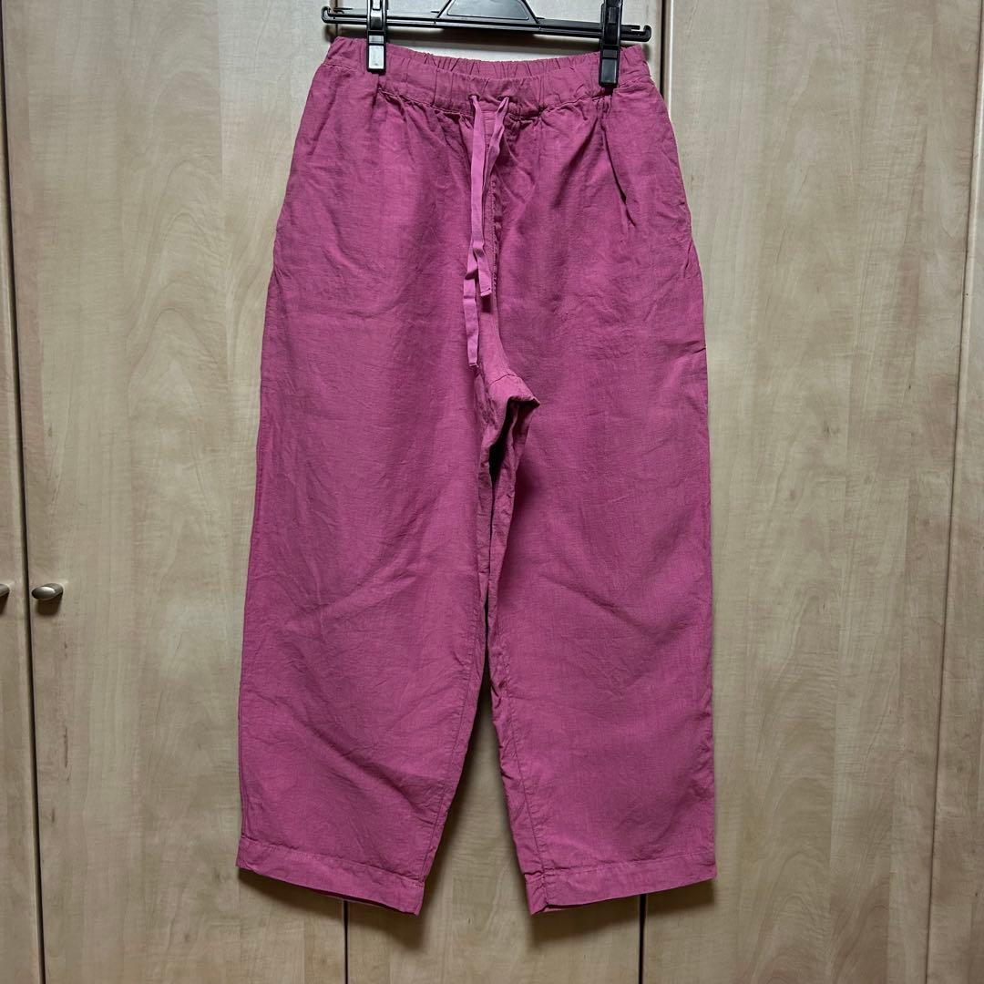 2024 nest Robe ネストローブ ブラックリネンイージーパンツ ピンク