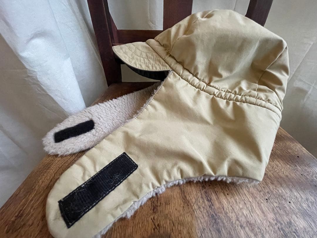 80s〜 ゴアテックス イヤーフラップキャップ 耳当て付き フリース ベージュ