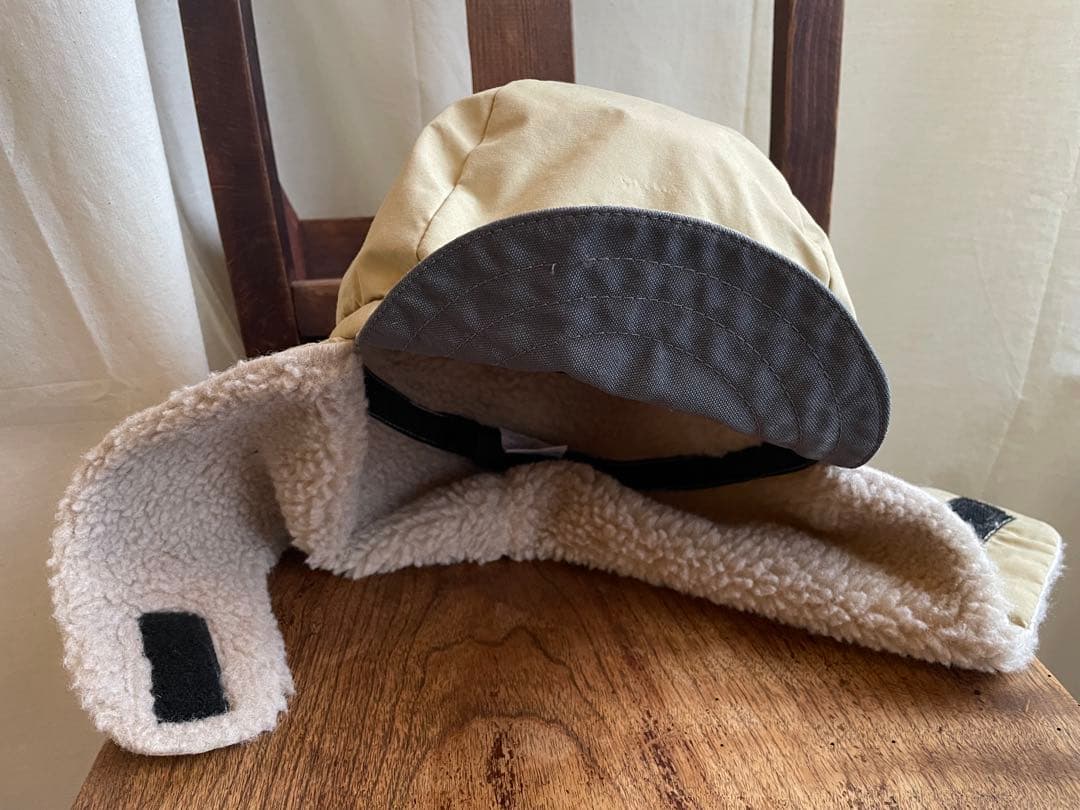 80s〜 ゴアテックス イヤーフラップキャップ 耳当て付き フリース ベージュ