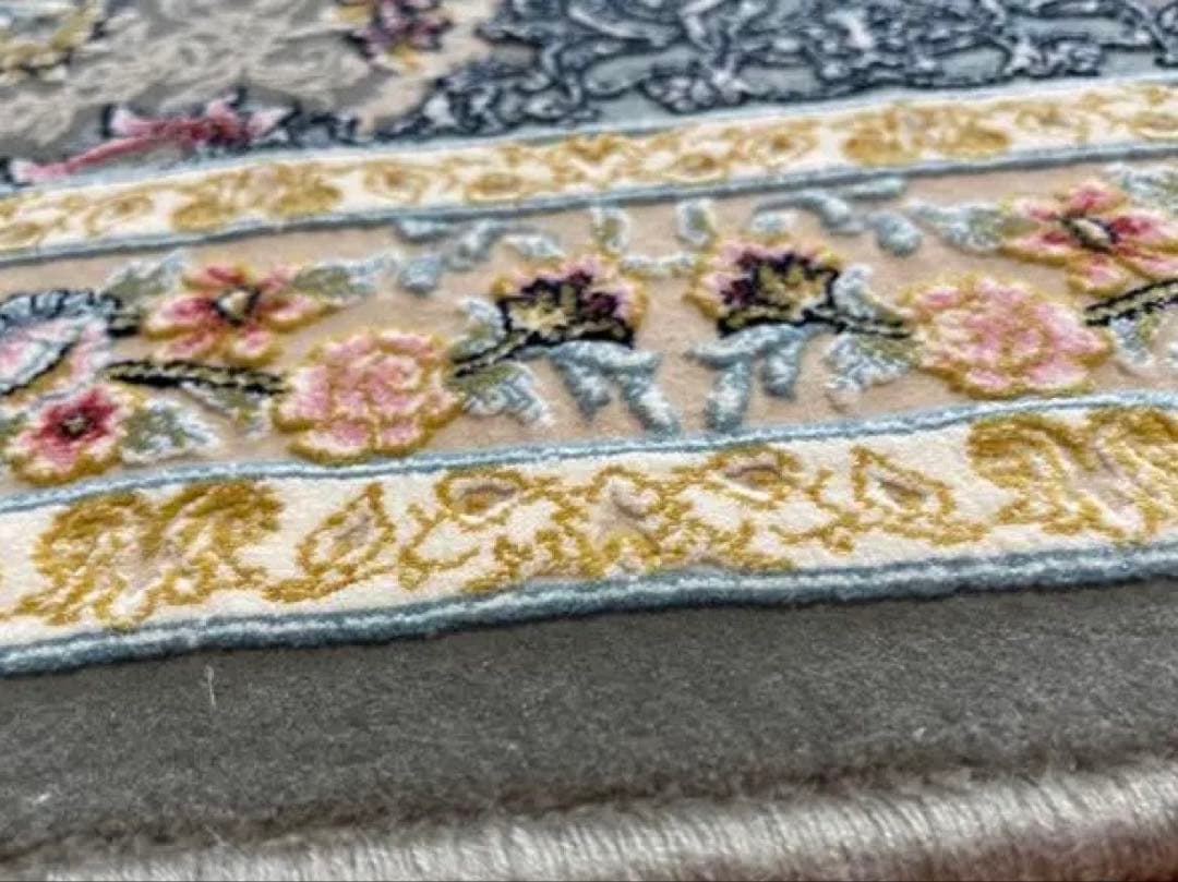 本場イラン産　新品/高級ペルシャ絨毯／超高密度織/カーペット