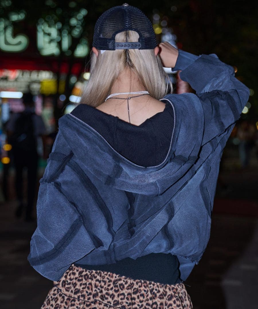 A'GEM/9×.kom 『A'GEM/9/エージェムナイン』 吹付加工パーカー