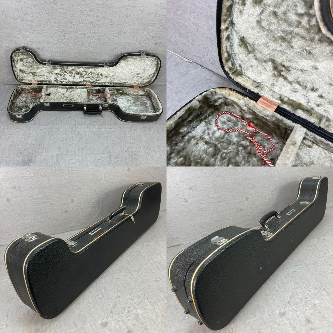 メンテナンス済み　津軽三味線　紅木　一本溝　正寸　宇柄糸巻き　両面皮張り替え