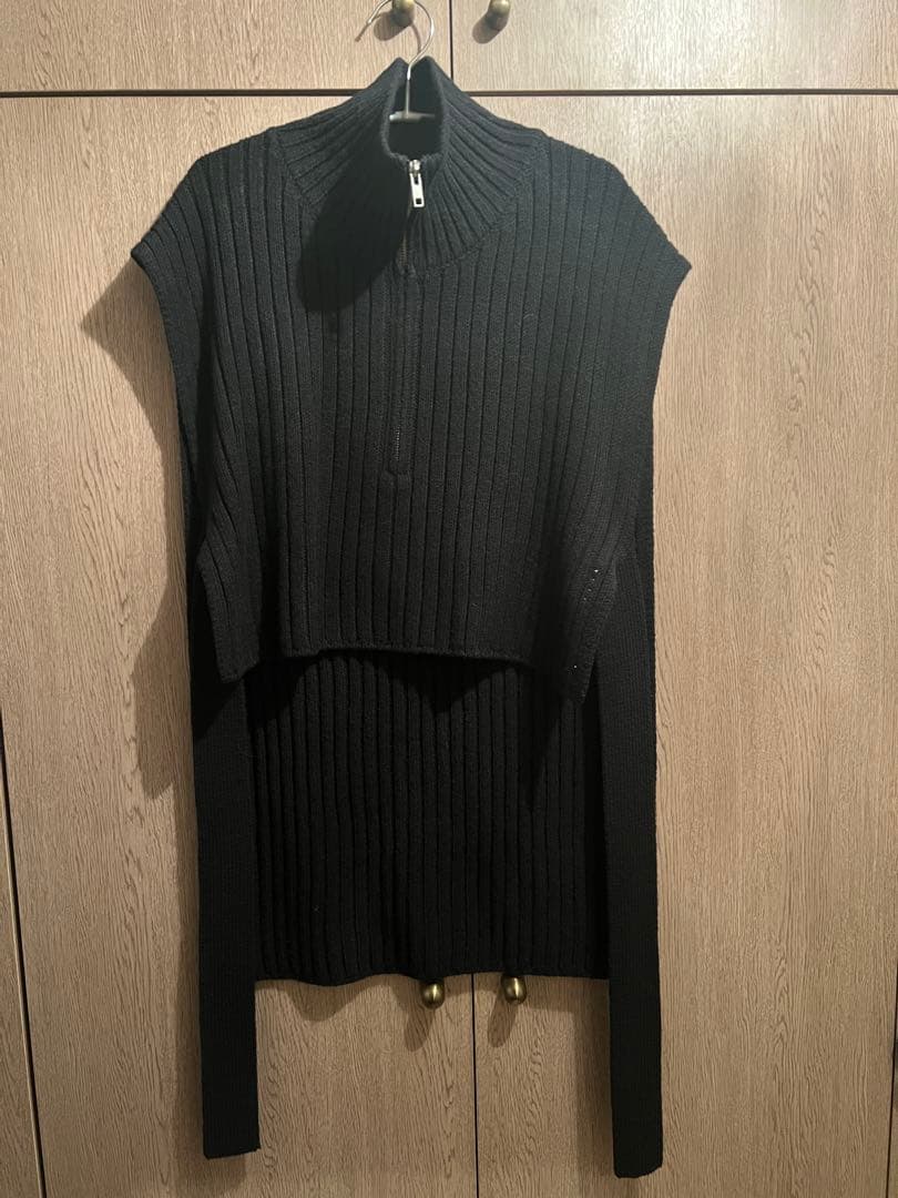 ETRE TOKYO ハーフジップタートルニットベスト　エトレトウキョウ