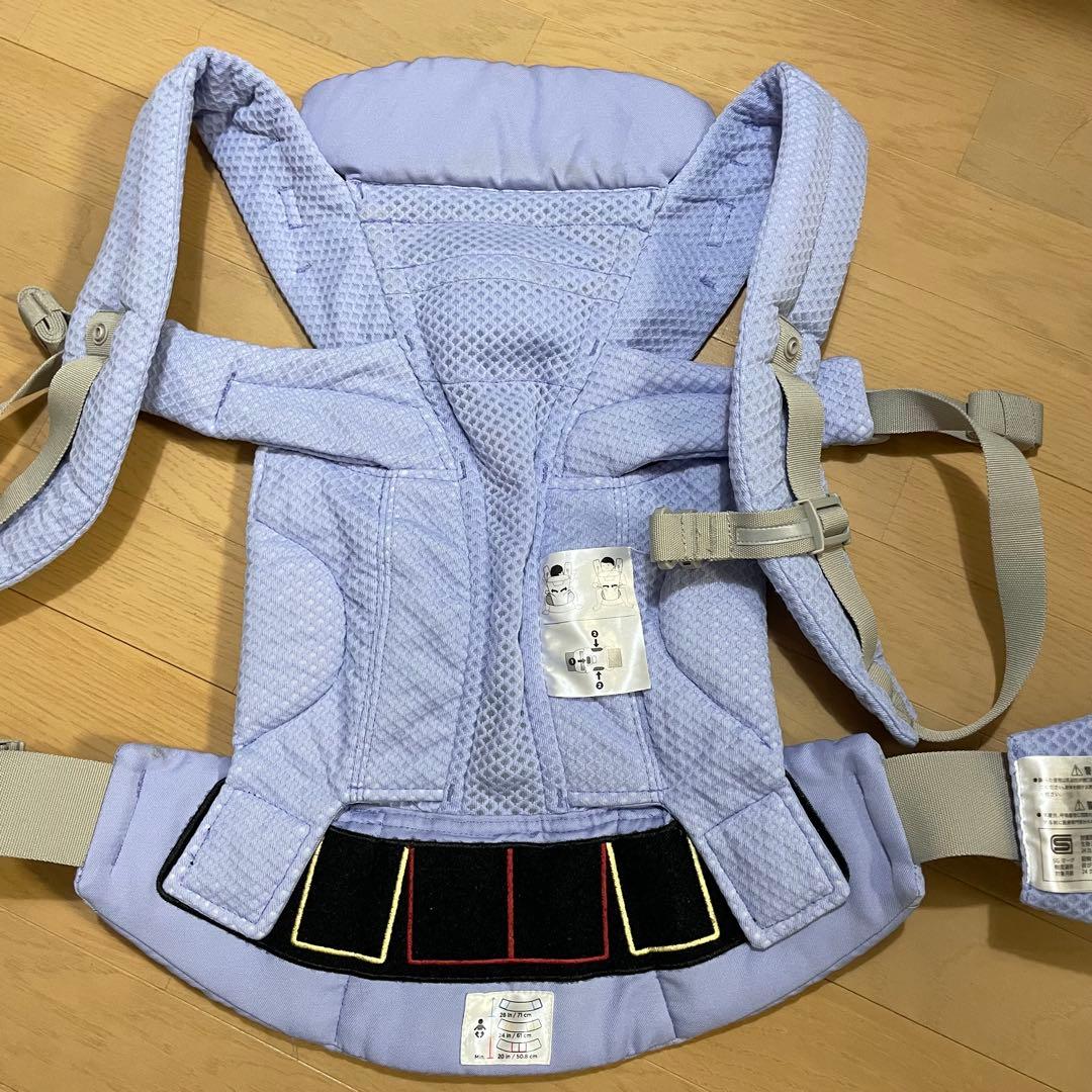 美品✨　エルゴベビー 抱っこひも　オムニブリーズ ポーチ付 ブルーラベンダー