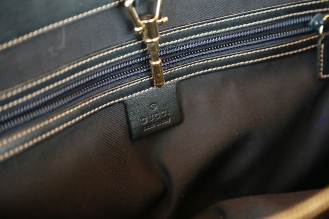 値引き？‼️GUCCIグッチ】黒レザー ビジネスバッグ ゴールド金具 男女問わず