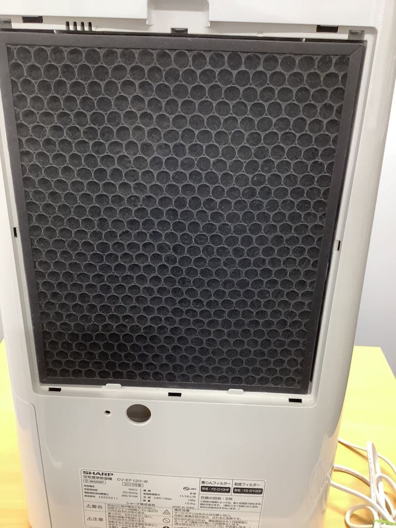 シャープ 空気清浄除湿機 CV-EF120-W 2015年製 衣類乾燥