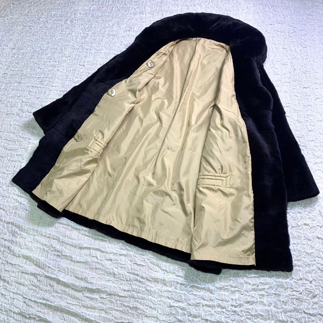 EMBA ミンク　シルク　リバーシブル　毛皮　ファーコート