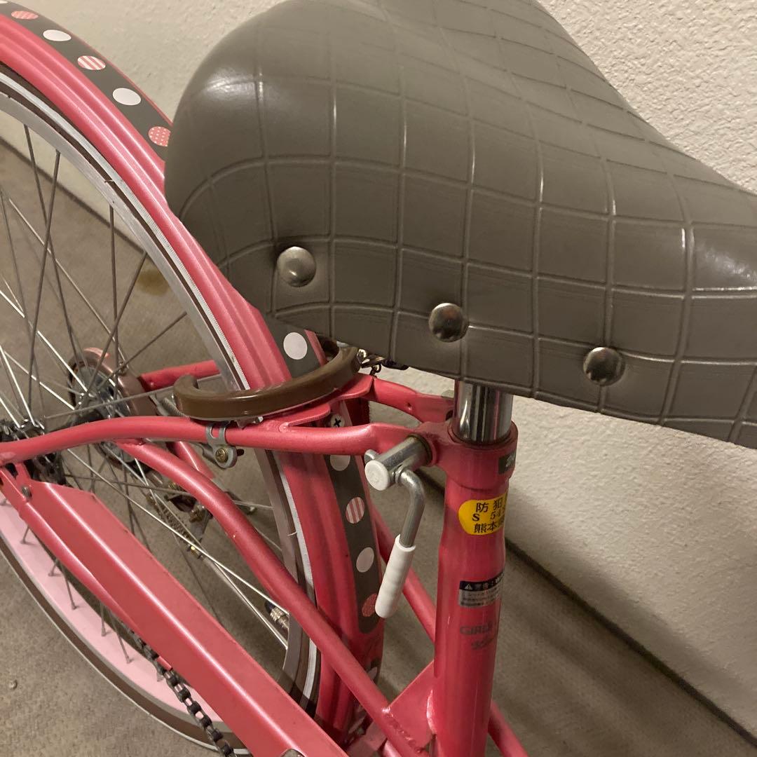 ピンクシティサイクル 自転車　子供用　女の子　24インチ　ヘルメット付き