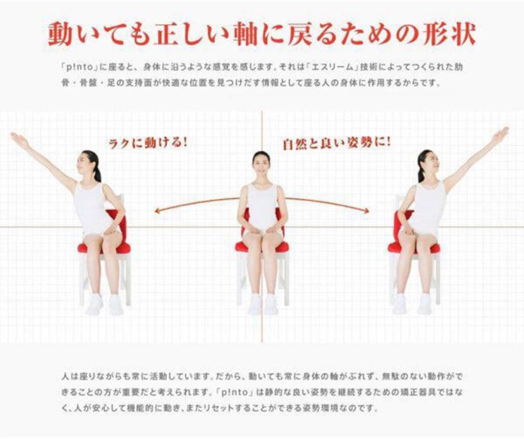 Pinto 快適な座姿勢に自然に導くバランスサポートクッション ★新品★ブラウン