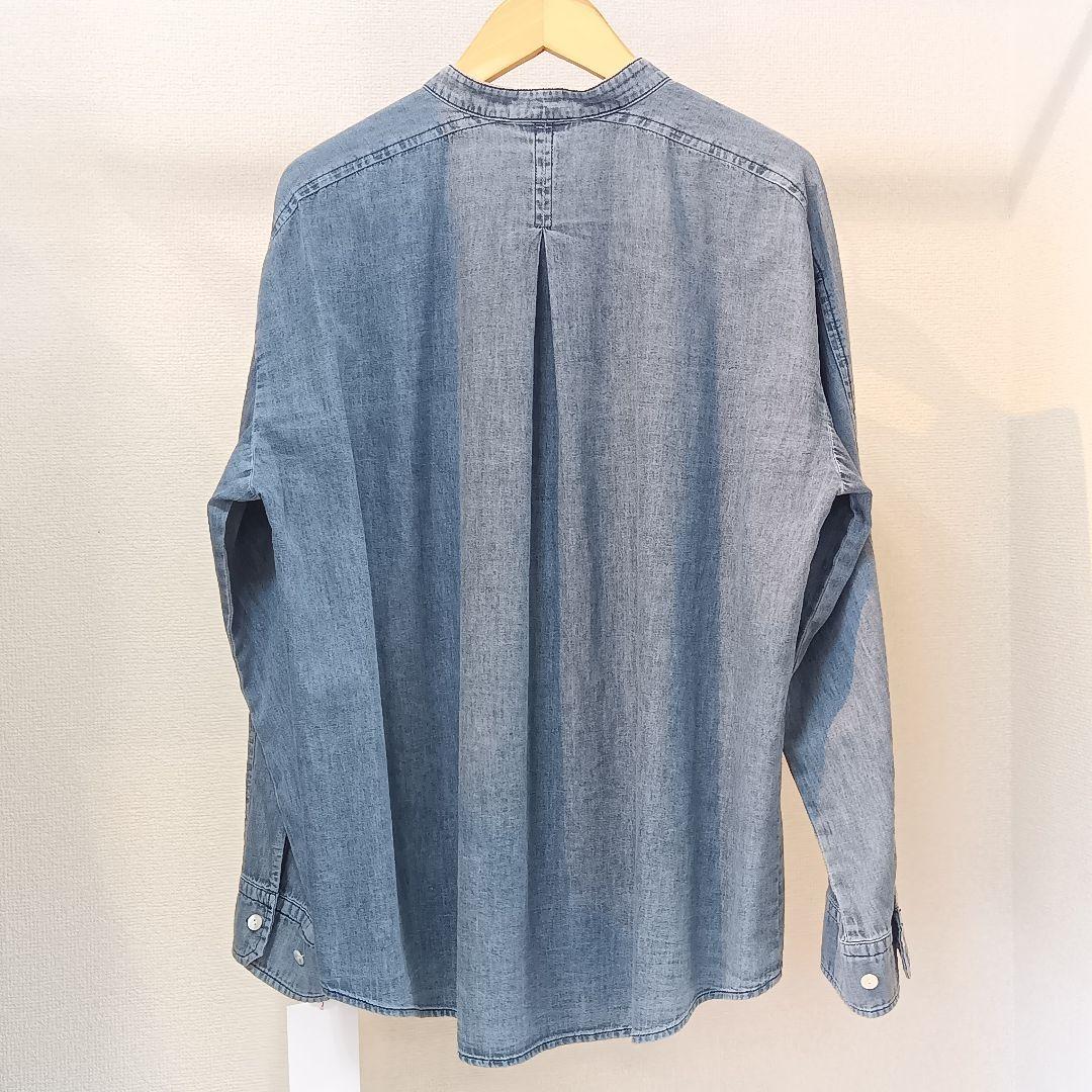 新品タグ付 パシオーネ カフネ デニム シャツ パール釦 Mサイズ Mal.