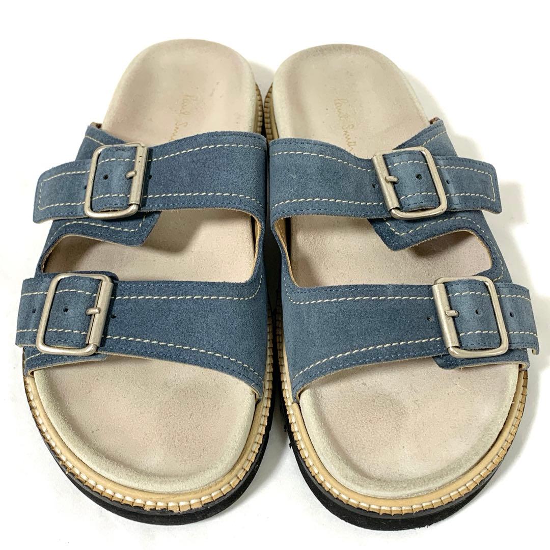 paul smith 【ポールスミス】レザーサンダル 7 ブルー イタリア製