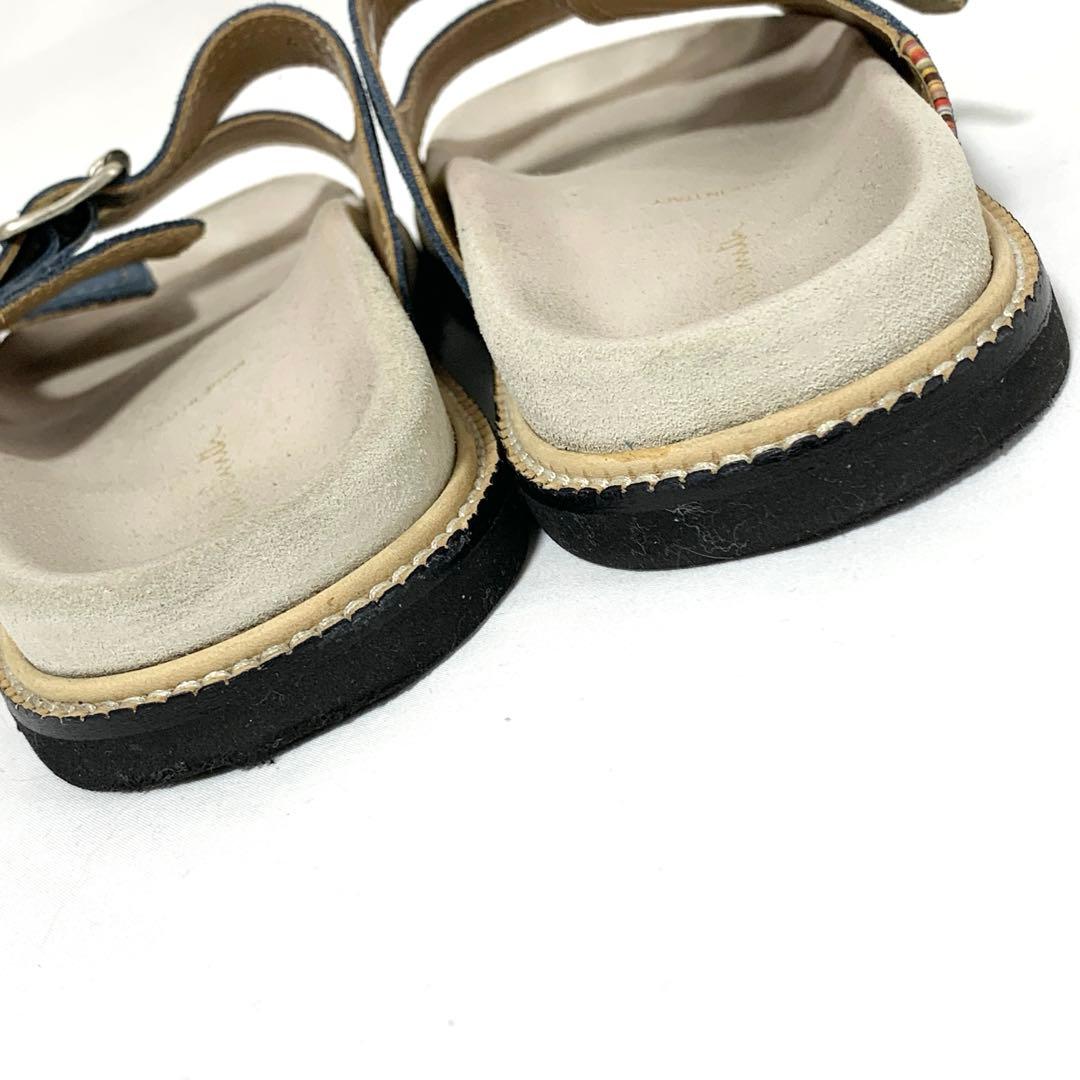 paul smith 【ポールスミス】レザーサンダル 7 ブルー イタリア製