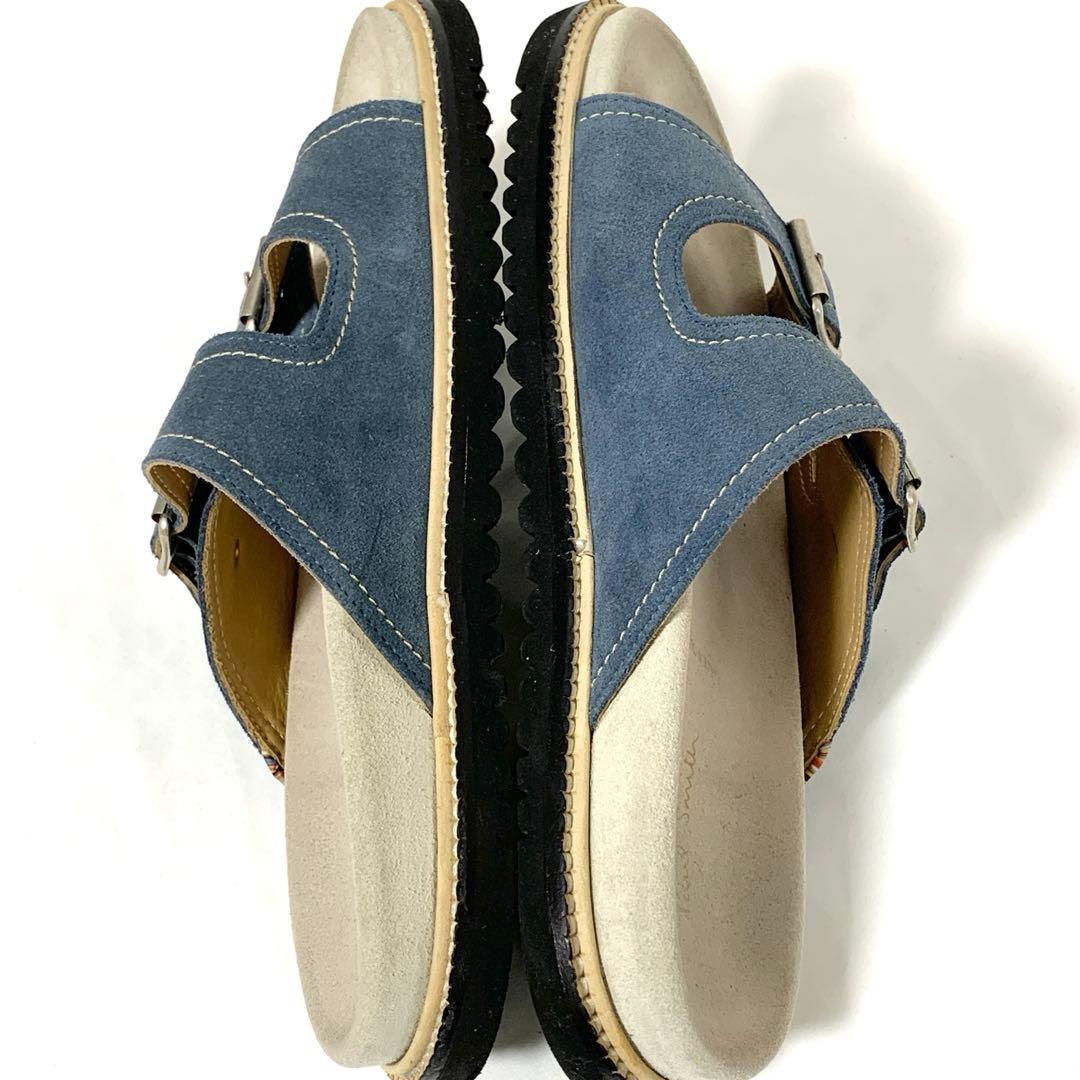 paul smith 【ポールスミス】レザーサンダル 7 ブルー イタリア製