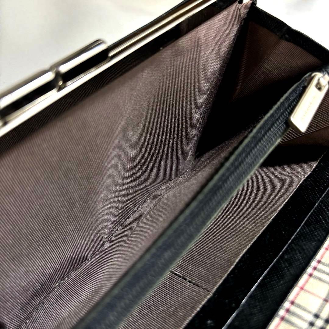 あちょら様　BURBERRY◆バーバリー ◆黒ブラック◆ノバチェック◆長財布