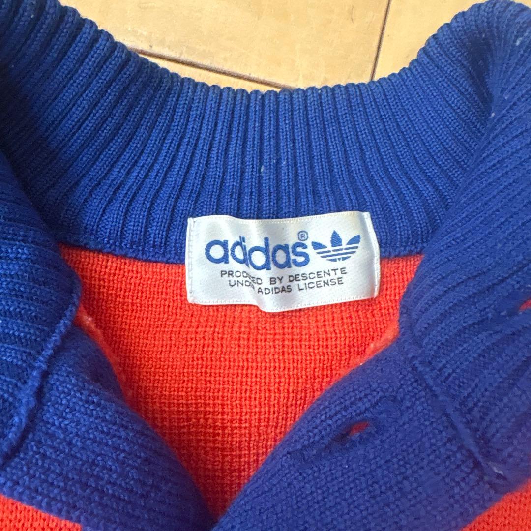 デサント社製 adidas アディダス ヘンリーネックニット