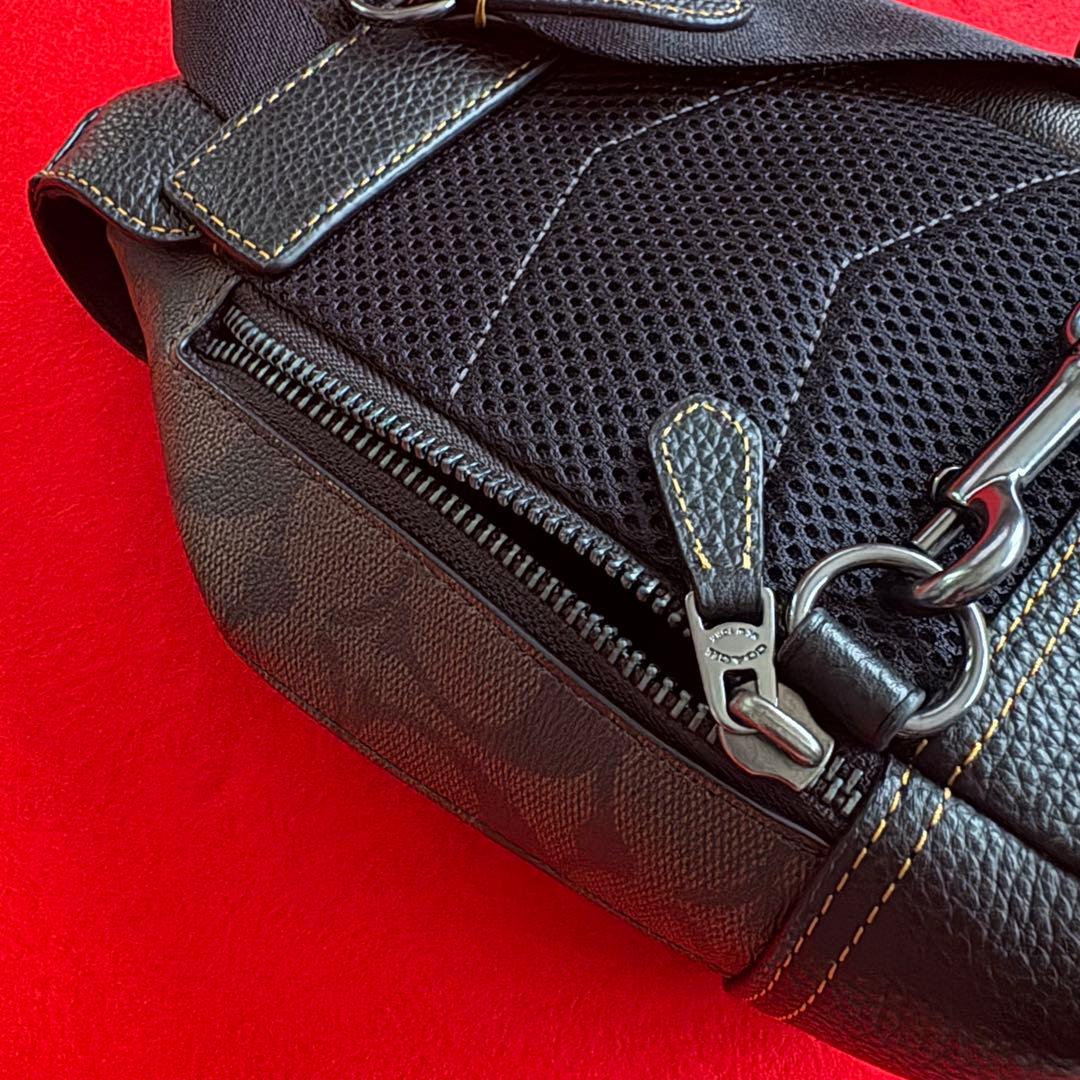 【超美品】コーチ バッグ ショルダーバッグ ボディバッグ ブラウン×ブラック