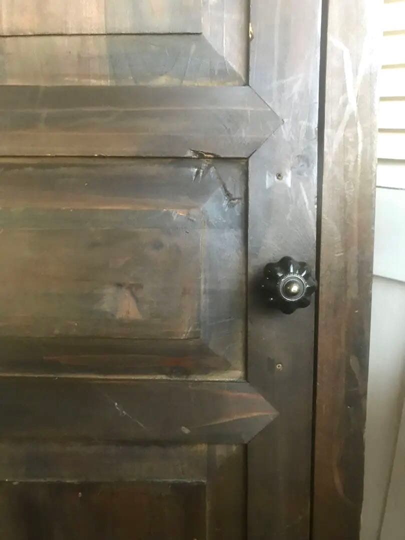 扉付きスタンドミラー　姿見　全身鏡　鏡