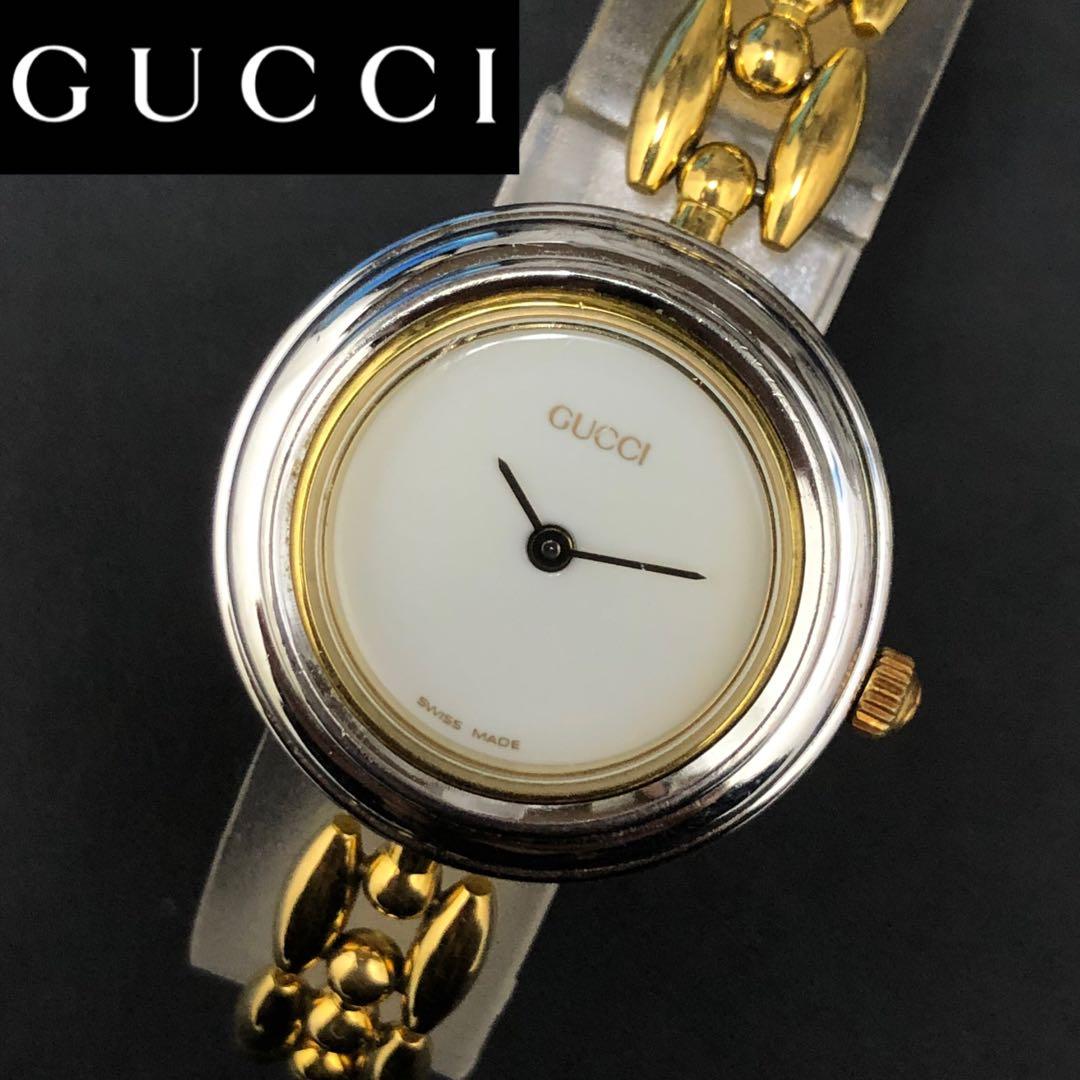 (C011417)GUCCI チェンジベゼルウォッチ レディース 11/12.2