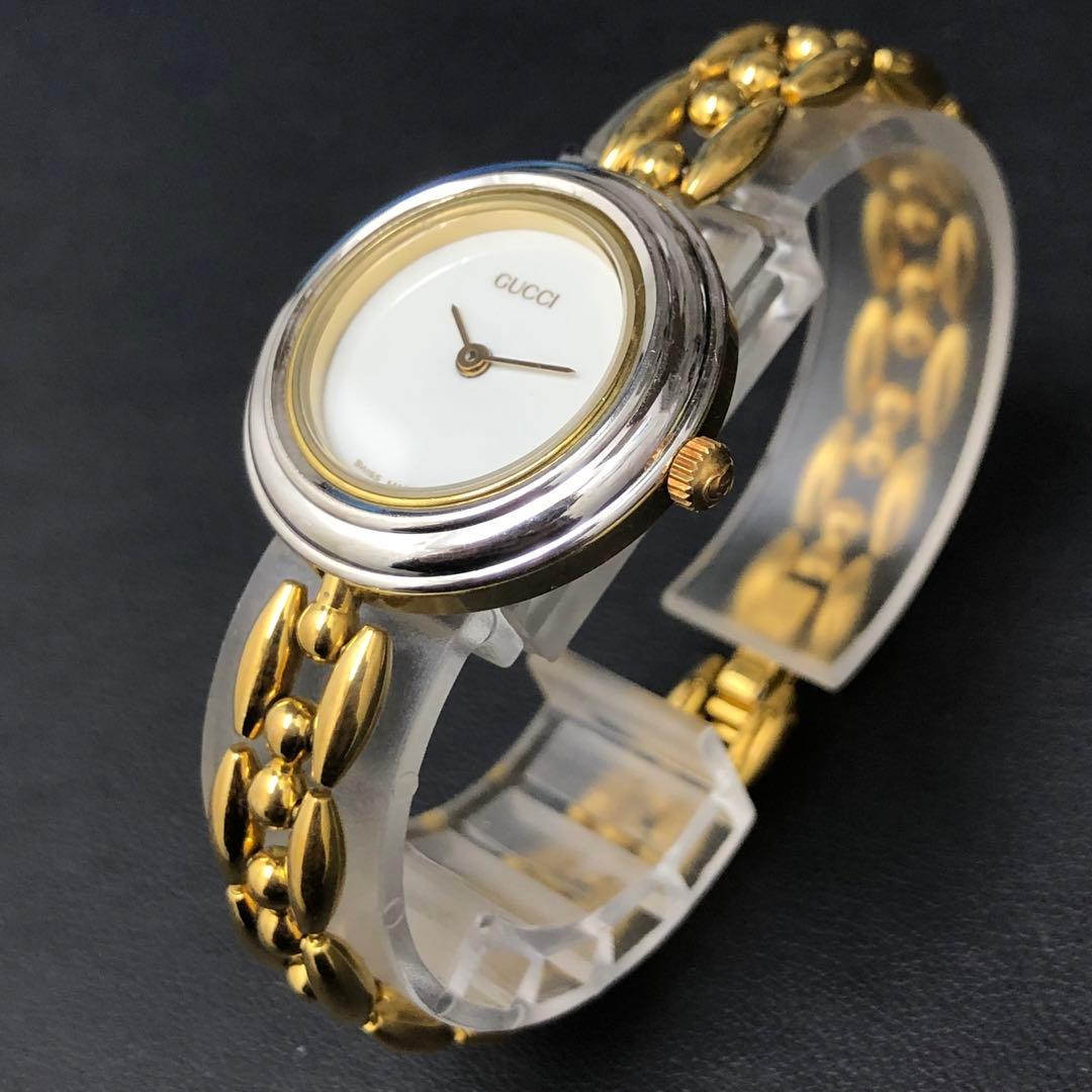 (C011417)GUCCI チェンジベゼルウォッチ レディース 11/12.2