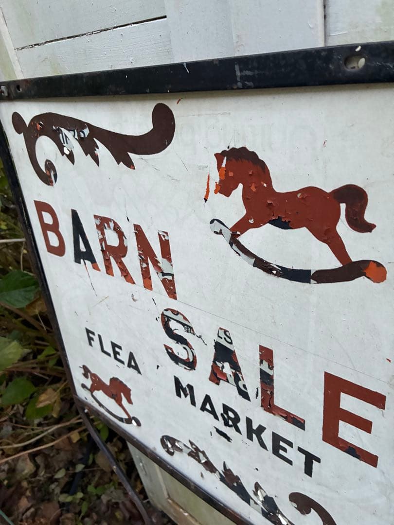 アンティーク　大きな　サイン　プレート　立て　看板　道路　標識　広告　アメリカ