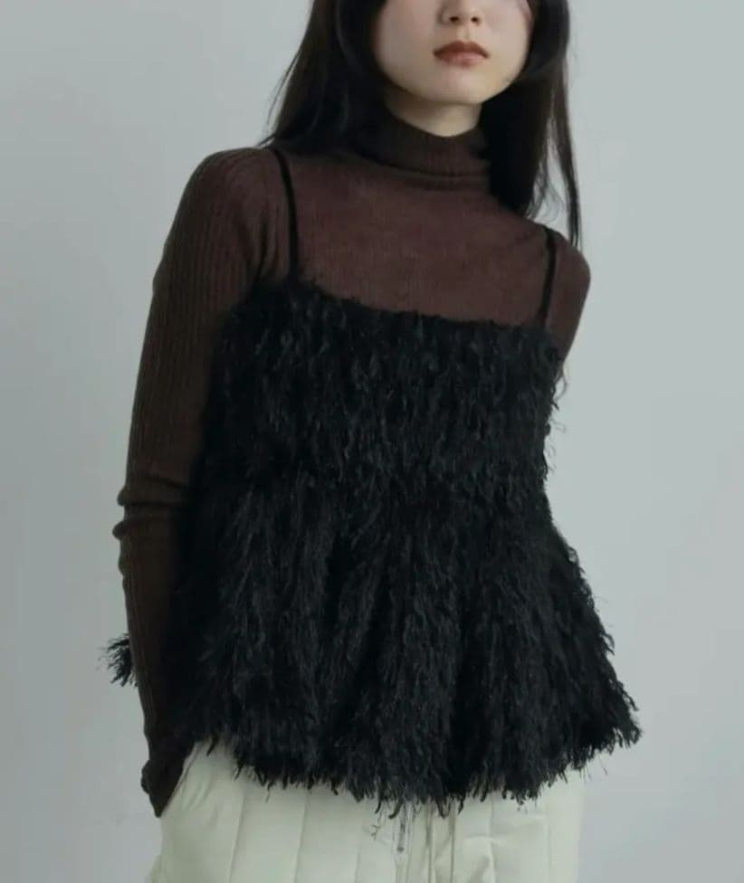 トップス anuke Backopen Feather Camisole