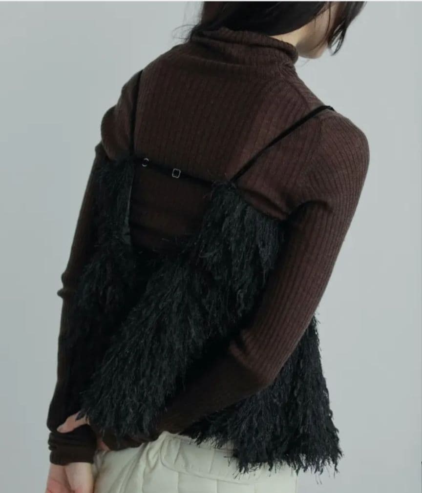 トップス anuke Backopen Feather Camisole