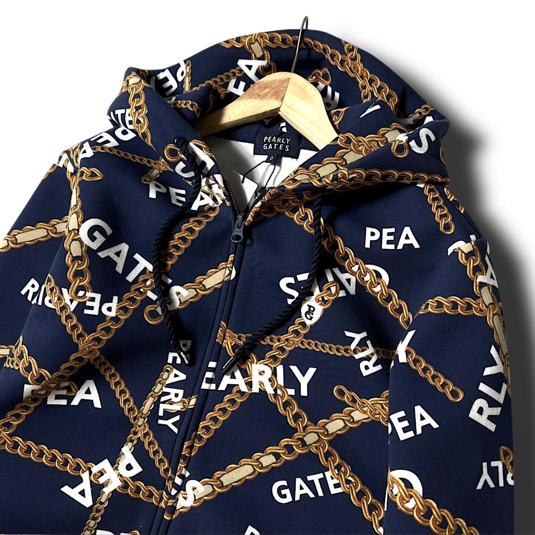 0 パーリーゲイツ チェーンロゴ柄 ツイルダンボール セットアップ