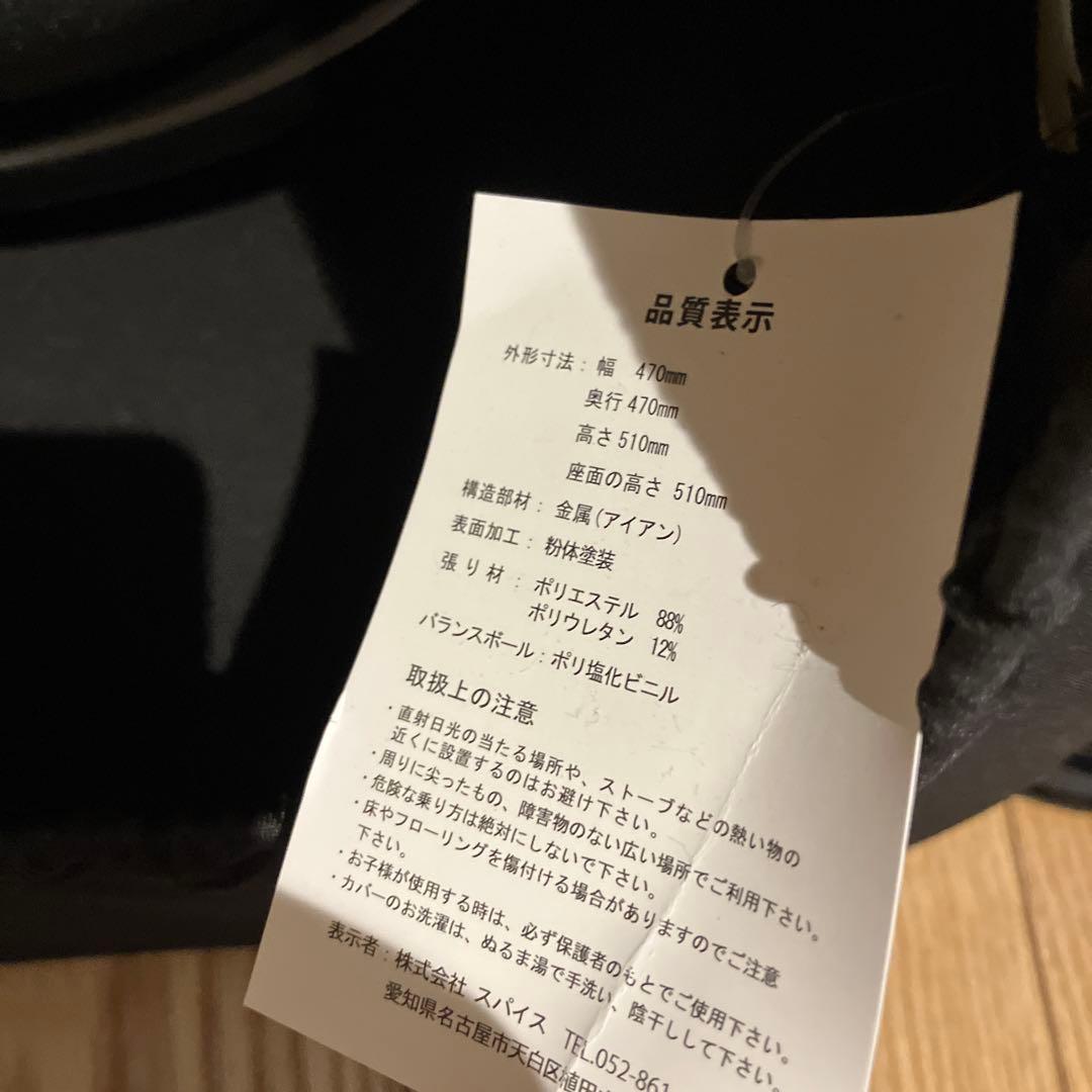 ジェリーフィッシュチェア スパイスオブライフ バランスボール ブラック2個セット