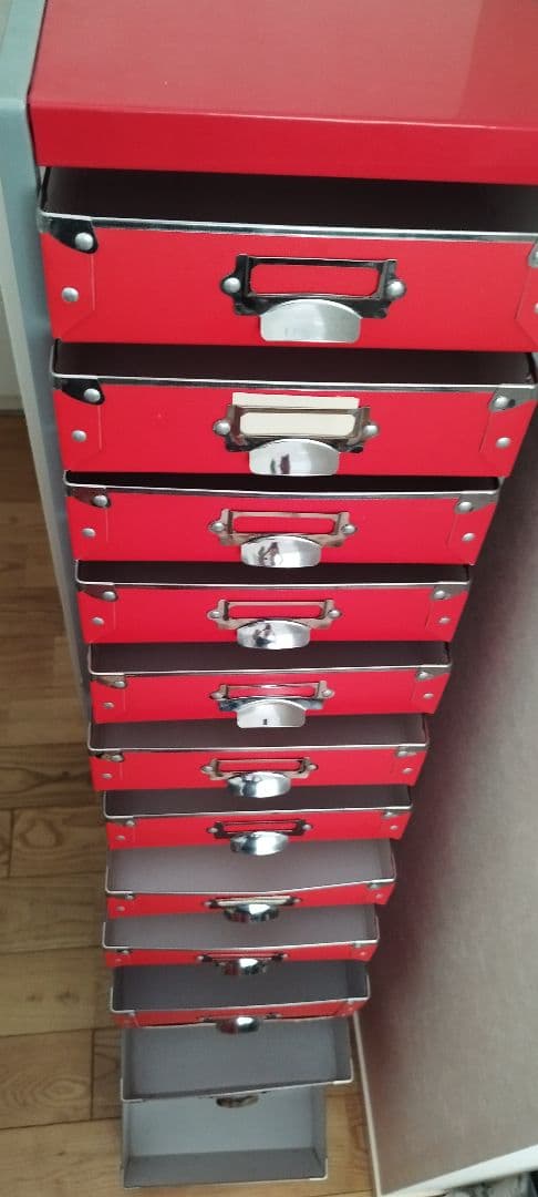 12段チェスト キャスター付き書類棚小物収納ケース引き出しサイドチェスト