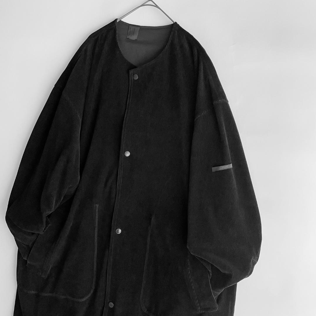 美品 N.HOOLYWOOD 38 (re) ノーカラーオーバーシャツコート 黒