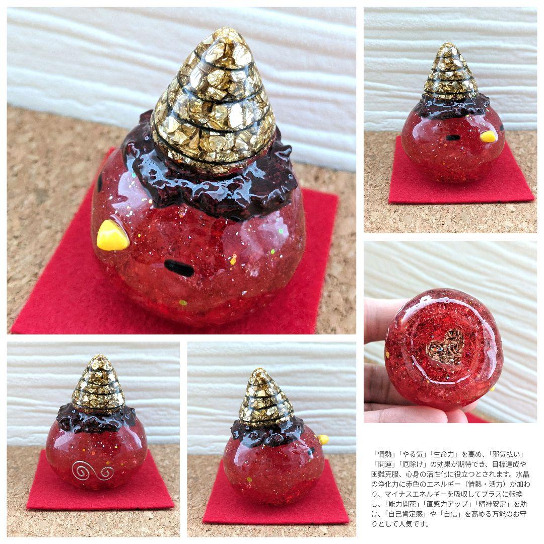 【つる927】ゴールドルチルクォーツのうんこちゃん形オルゴナイト☆他３点