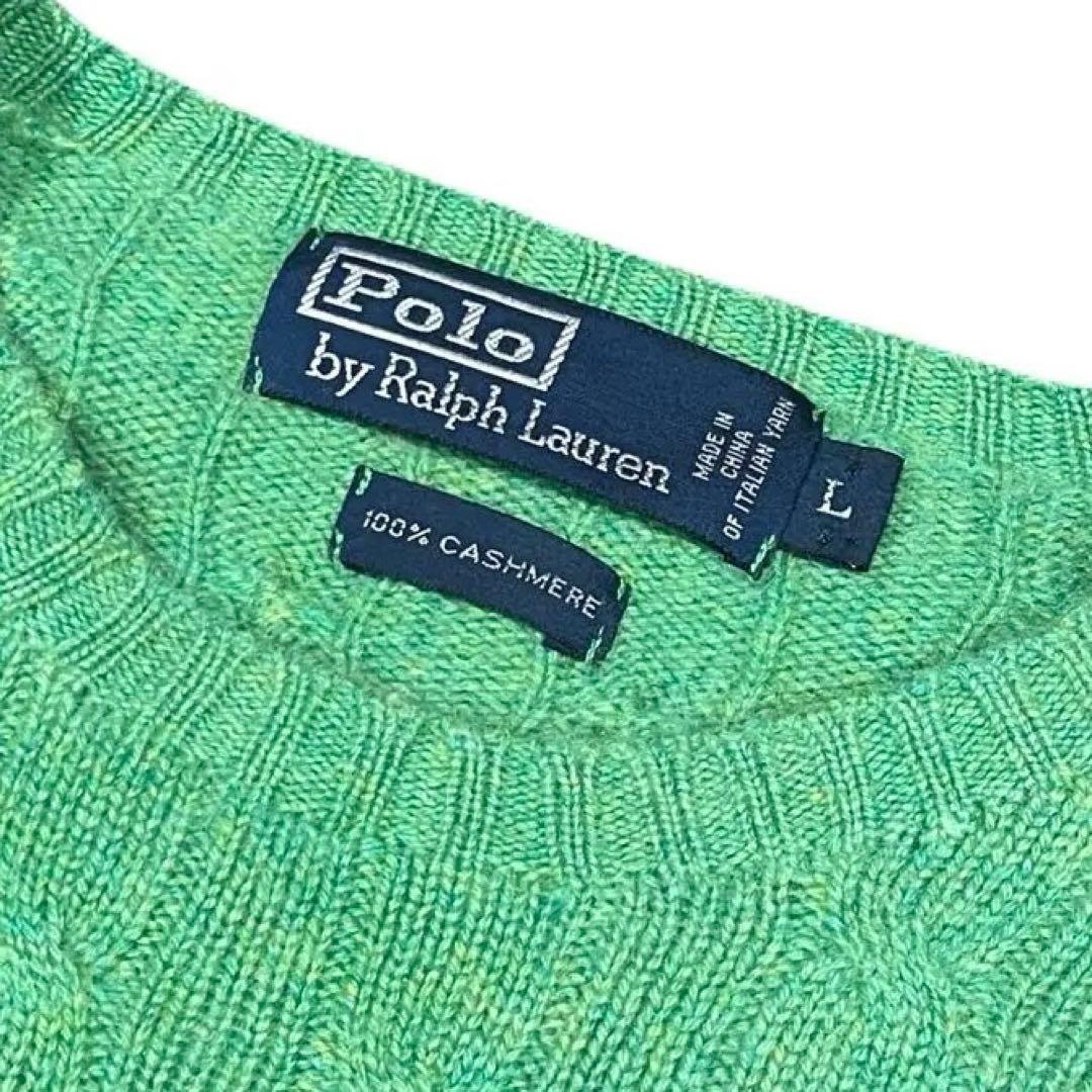 【カシミヤ100】ラルフローレン カシミヤニット L