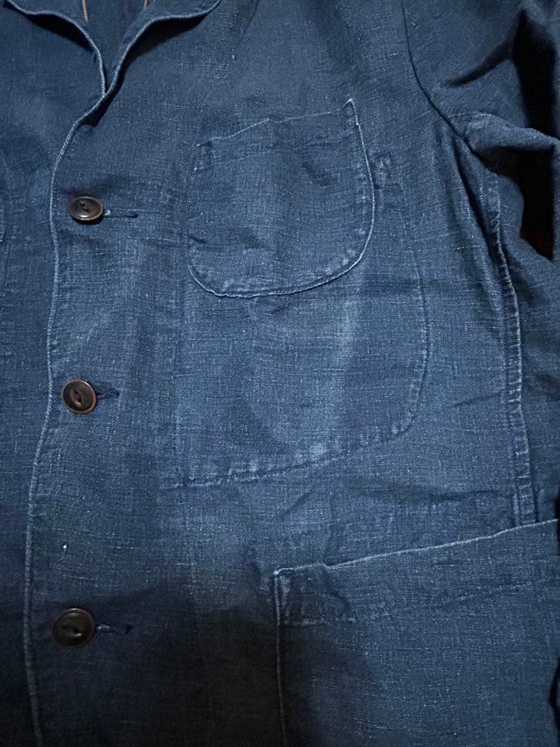 F*8様 45RリネンダックのASAMAジャケット インディゴ　テーラードジャケ