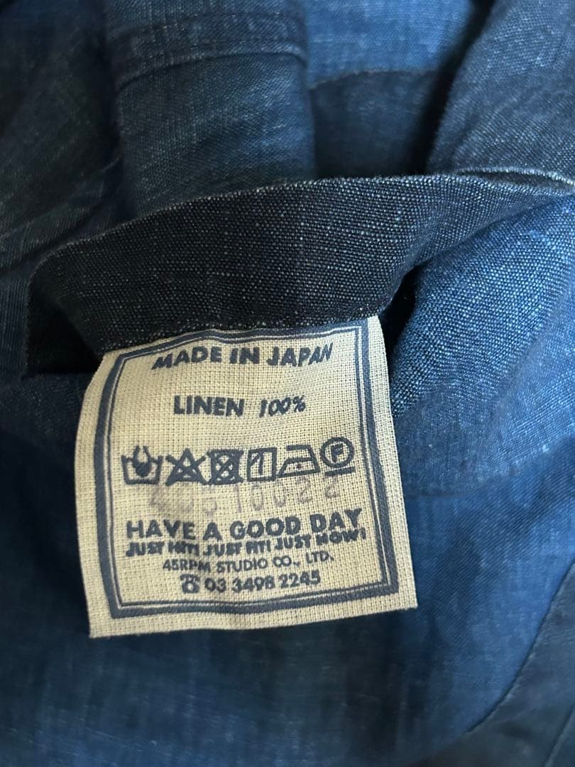 F*8様 45RリネンダックのASAMAジャケット インディゴ　テーラードジャケ