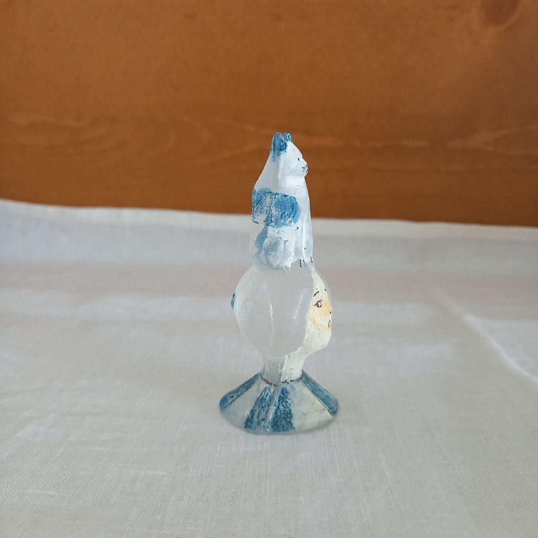 安達知江　ガラス作家　girl　猫